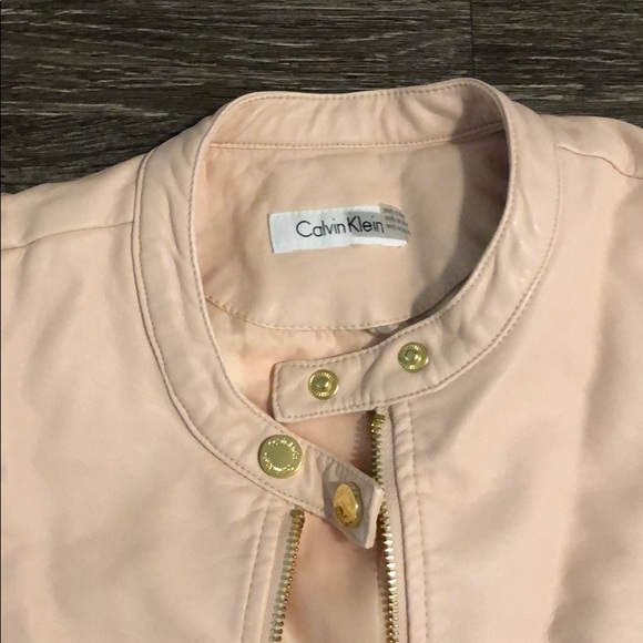 Calvin Klein Pink Leather Jacket - Picture 2 of 2